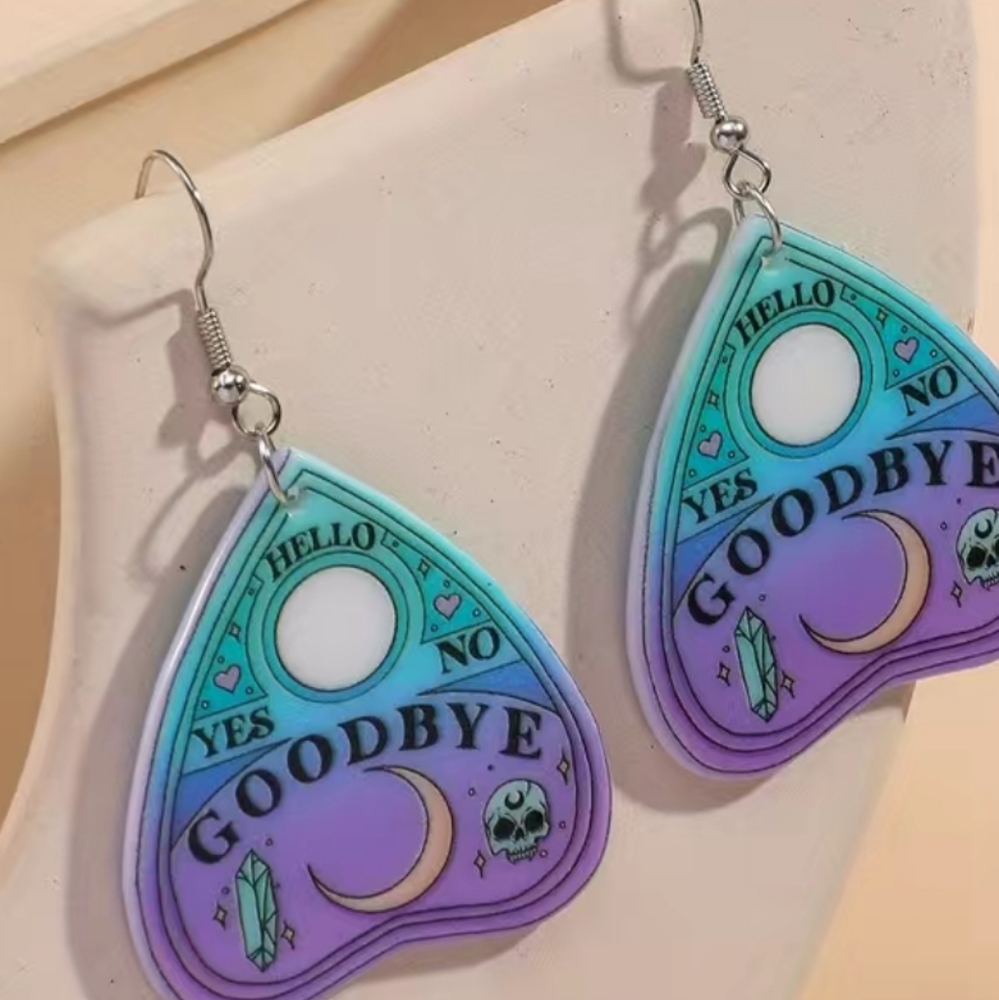 Ouija board earrings NWT